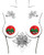 Neva Nude Burlesque Jingle Deez Bells Reusable Silicone Pasties - Red Lingerie Neva Nude