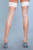Amber Fishnet Stockings With Lace - White O/S Lingerie BeWicked
