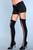 Illusion Clip Garter Thigh Highs - Black O/S Apparel BeWicked