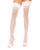 Sheer Stay Up Silicone Lace Top Thigh High Stocking White OS/XL Apparel Coquette
