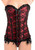 Master Series Scarlet Seduction Lace-up Corset & Thong - Large - Red/Black Apparel Master Series