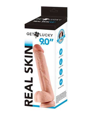 Get Lucky 9 Inch Real Skin Dildo Adult Novelties VooDoo Toys