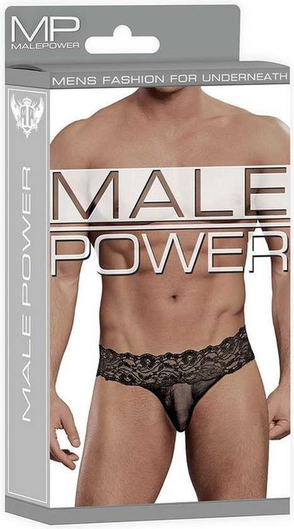 Male Power Scandal Lace Pinch Back Micro Thong Apparel Male Power