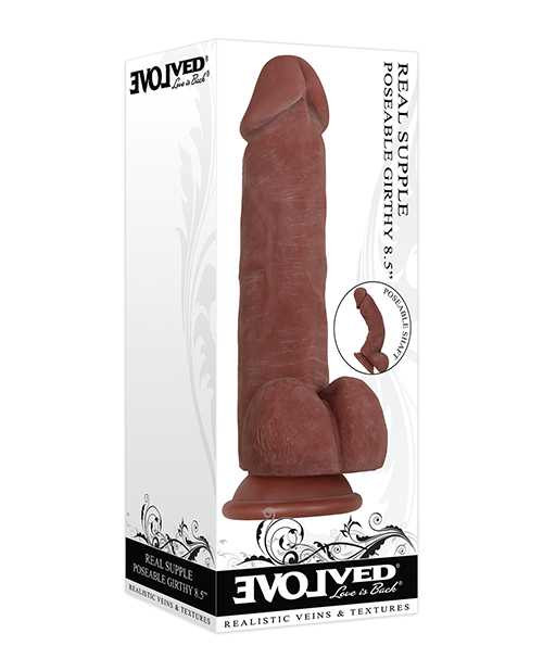 Evolved Real Supple Poseable Girthy Dark 8.5” Adult Novelties Evolved