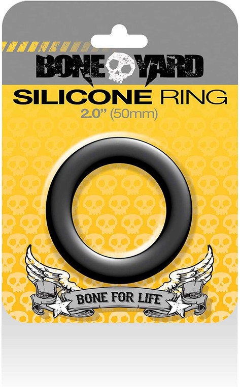 Boneyard Silicone Ring 50mm - Black Adult Novelties BoneYard