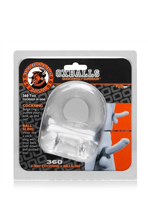 Oxballs 360 Cock Ring & Ballsling - Clear Adult Novelties OxBalls