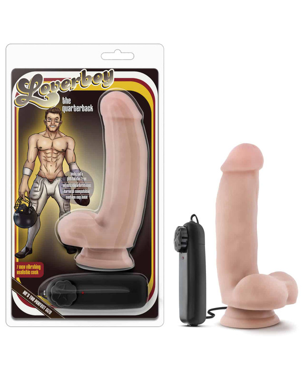 Blush Loverboy the Quarterback 7" Vibrating Realistic Cock - Vanilla Adult Novelties Loverboy