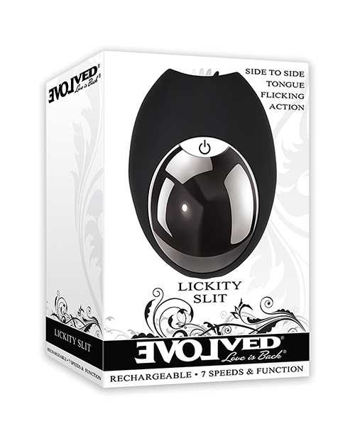 Evolved Lickity Slit Oral Massager - Black Adult Novelties Evolved