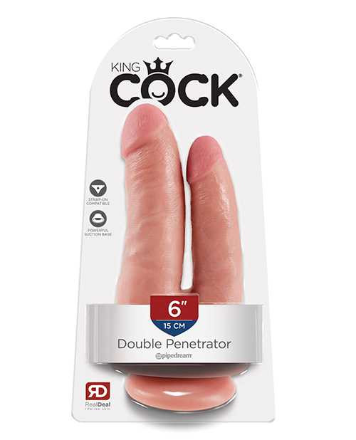 King Cock Double Penetrator - Flesh Adult Novelties King Cock