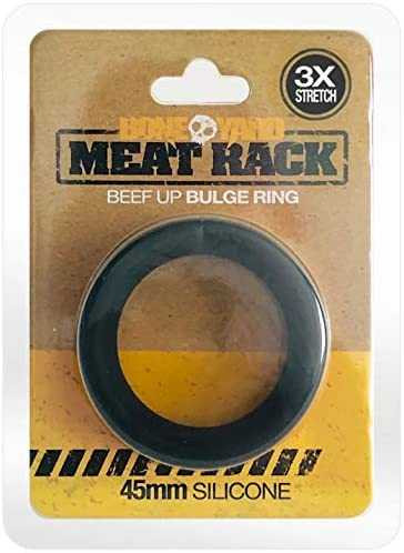 Boneyard Meat Rack Cock Ring - Black Adult Novelties BoneYard