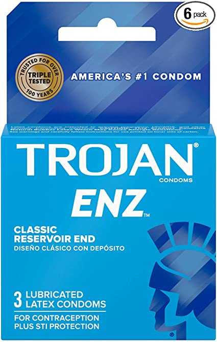 Trojan Enz Lubricated Condoms - Box of 3 Adult Novelties Trojan