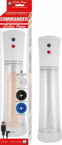 Commander Electric Penis Pump-Clear Adult Novelties NassToys