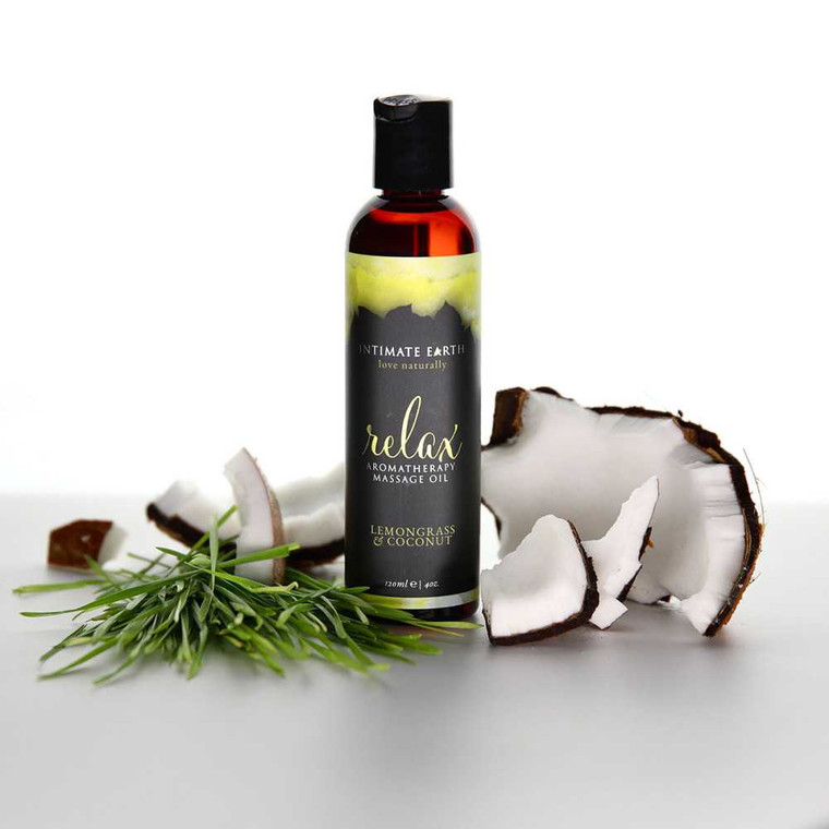 Intimate Earth Aromatherapy Massage Oil - Relax 4oz Adult Novelties Intimate Earth