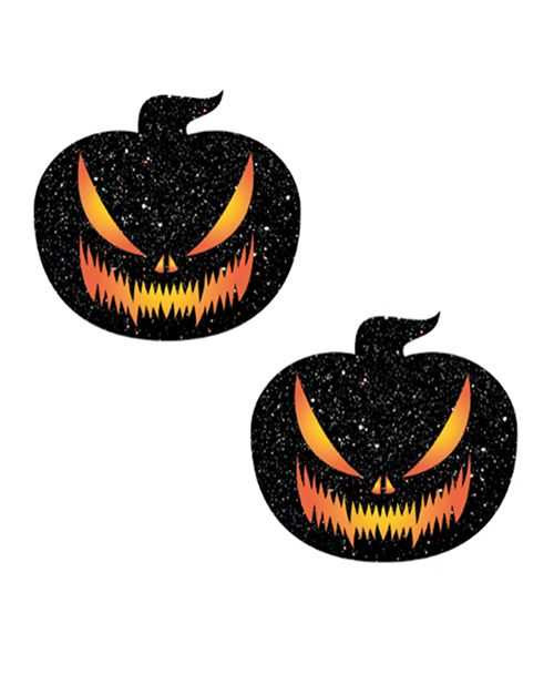 Neva Nude Black Light Jack o Lantern Pasties - Orange/Black Lingerie Neva Nude