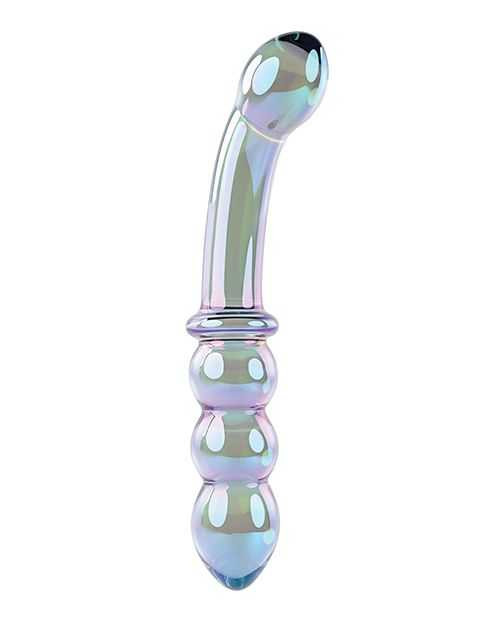 Gender X Lustrous Galaxy Wand Dual Ended Glass Massager - Green Adult Novelties Gender X