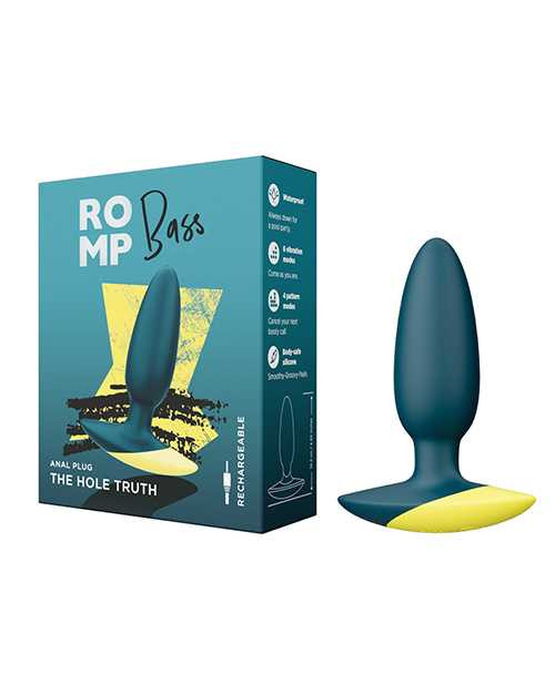 ROMP Bass Vibrating Anal Plug - Teal Adult Novelties ROMP