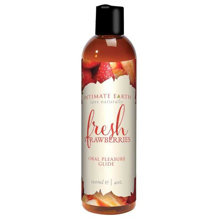 Intimate Earth Natural Flavors Glide – 120 ml Fresh Strawberries Lubes & Massage Oils Intimate Earth