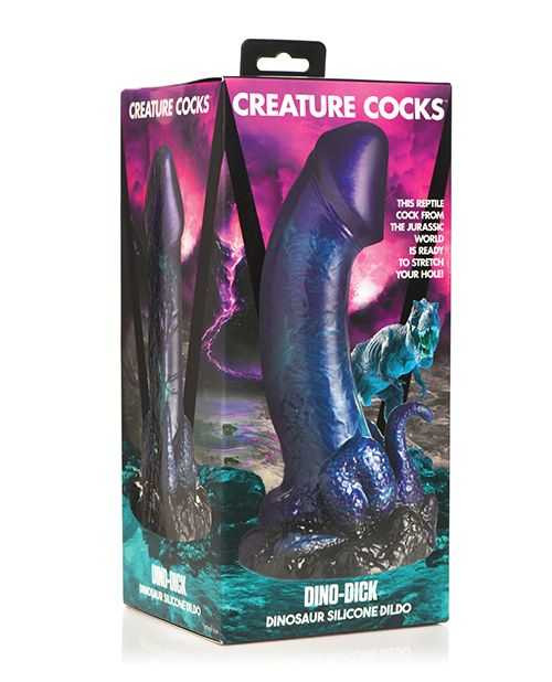 Creature Cocks Dino Dick Silicone Dildo - Large Multi Color Adult Novelties Creature Cocks