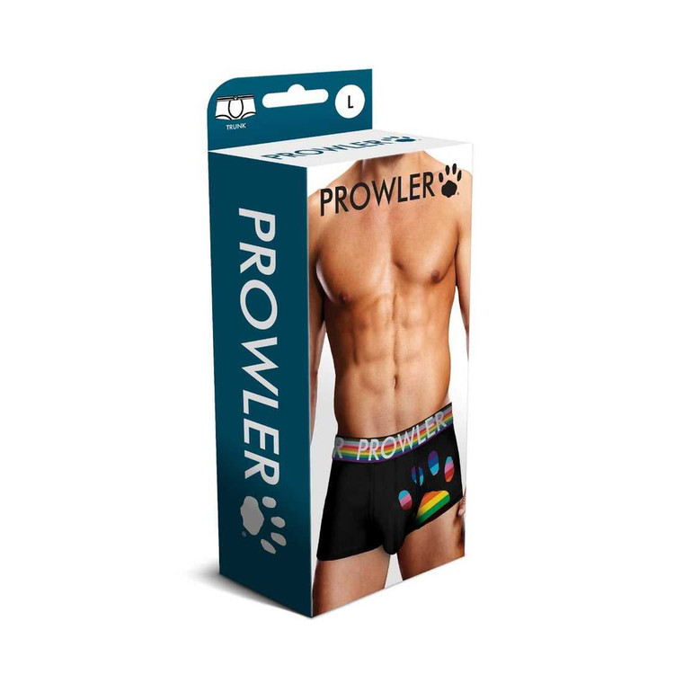Prowler Black Oversized Paw Trunk - XL - Black/Rainbow Apparel Prowler Red