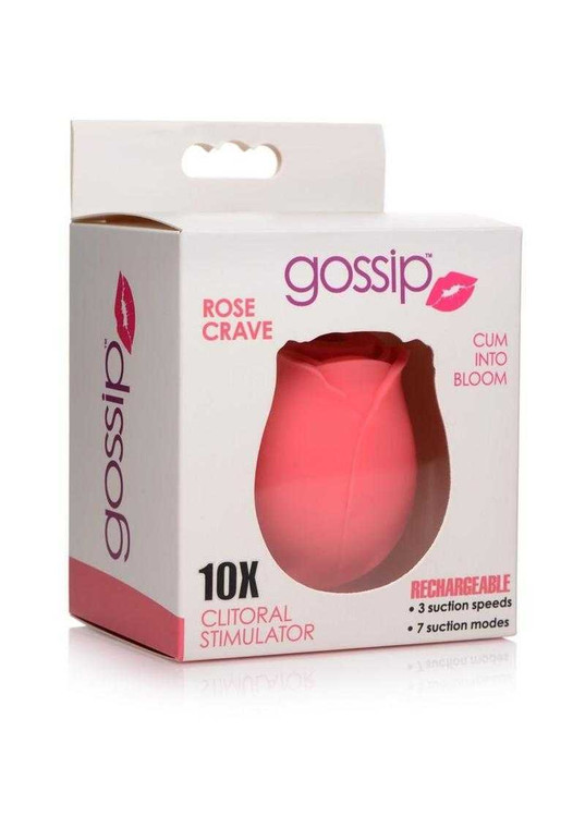 Gossip Rose Crave 10X Rechargeable Clitoral Stimulator - Coral Adult Novelties Curve Toys