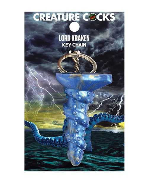 Creature Cocks Lord Kraken Silicone Key Chain - Blue New Items Creature Cocks