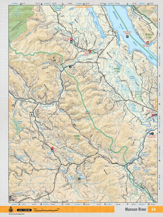 Backroad Maps Northern BC Manson River Waterproof Nechako Outdoors