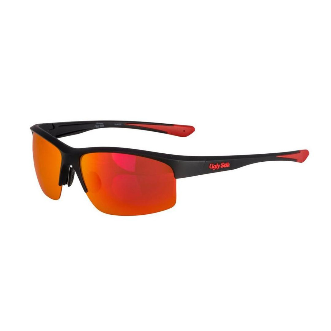 Ugly Stik Sunglasses Black / Red Mirror