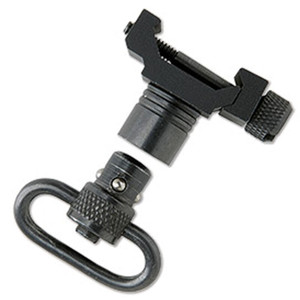 Uncle Mike's Picatinny Swivel Attachment Point Push Button Quick Detach 1" Swivel Steel Black Uncle Mike's Picatinny Swivel Attachment Point Push Button Quick Detach 1" Swivel Steel Black