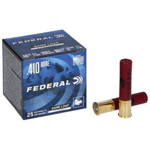 Federal Game Load Upland Hi-Brass, 410 Bore, 7.5 Shot, 2-1/2 in, 1/2 oz, 1200 fps