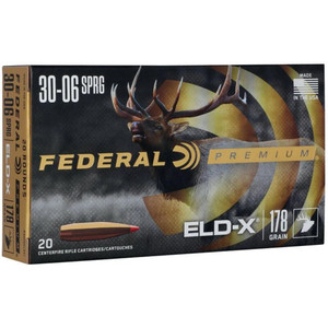 Federal Premium, 30-06 Springfield, 178gr, Hornady ELD-X 2750fps