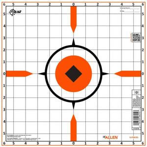 EZ Aim Rigid Paper Shooting Targets, Sight-In Grid, 10-Targets Per Pack, Orange/White EZ Aim Rigid Paper Shooting Targets, Sight-In Grid, 10-Targets Per Pack, Orange/White