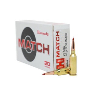 Hornady 22 ARC 88gr ELD Match