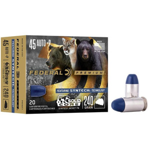 Federal Solid Core 45 Auto +P 240 Gr Federal Solid Core 45 Auto +P 240 Gr