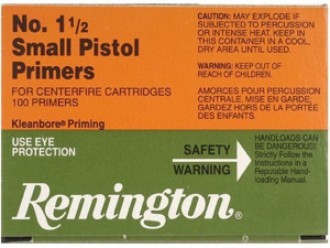 Remington 1 1/2 Small Pistol Primer Remington 1 1/2 Small Pistol Primer