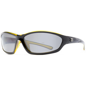 Calcutta Backspray Sunglasses Shiny Black/Sil Mirror/ Yellow 66mm Lens Calcutta Backspray Sunglasses Shiny Black/Sil Mirror/ Yellow 66mm Lens