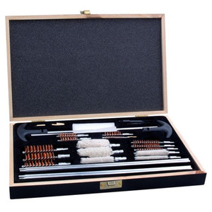 Pursuit Gear 3-in-1 Gun Cleaning Kit with Wood Case