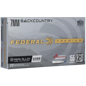 Federal Premium 7mm Backcountry, 155gr, Terminal Ascent, 3300 fps