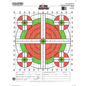 Champion Target, 100 Yd. Sight In Rifle Flourescent 100 Pk Champion Target, 100 Yd. Sight In Rifle Flourescent 100 Pk