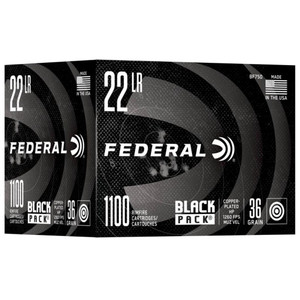 Federal Black Pack, 22 LR, 36 Gr, Copper Plated HP 1100 rounds
