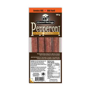 Atwood Heritage Pepperoni Snack Sticks – Smokey BBQ – 4 Pack