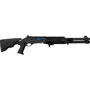 Canuck Elite Tacop, Gas Semi-Auto -12GA x 3", 18.6" Barrel, Black/Blue Cerakote