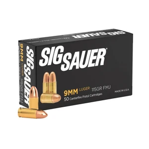Sig Sauer Elite Performance 9MM, FMJ, 115 Gr, 1185 fps, 50 Rnd**