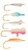 Celsius 5 Pack Ice Lures #8 Glow Assort