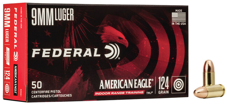 Federal AE 9MM Luger 124gr TMJ