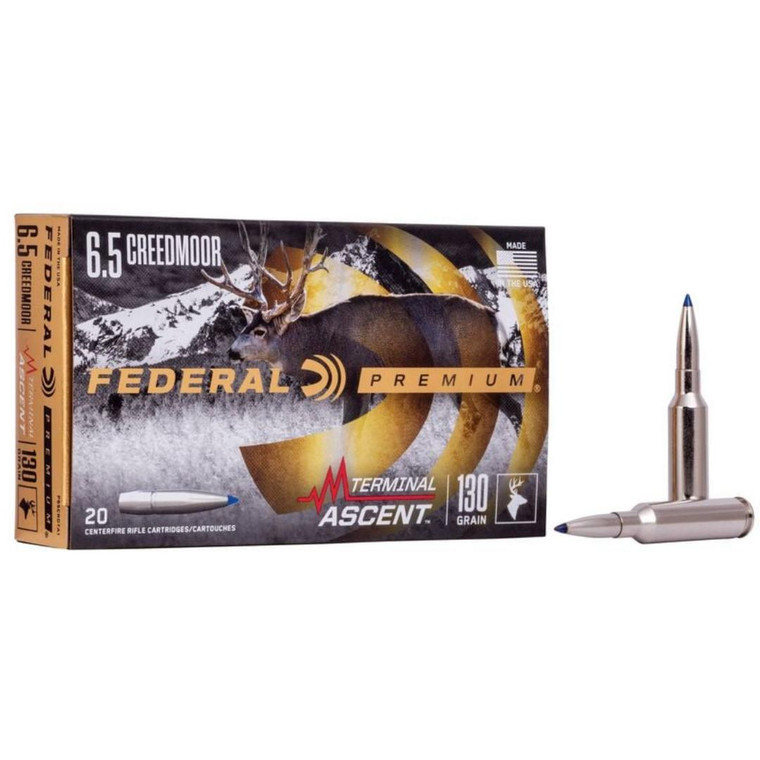 Federal Premium 6.5 Creedmoor, 130gr, Terminal Ascent, 2800 fps