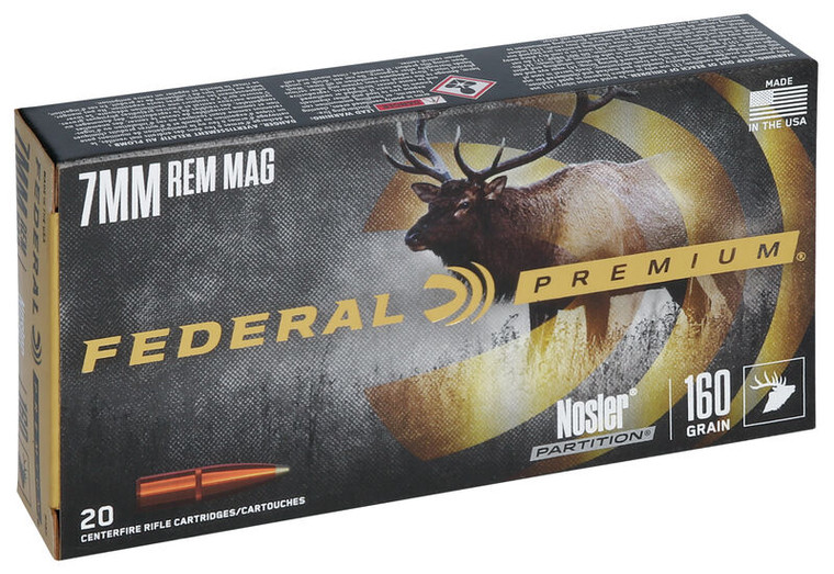 Federal Premium 7mm Rem Mag 160gr Part