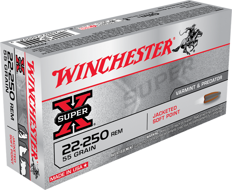 Winchester 22-250 Rem 55gr PSP