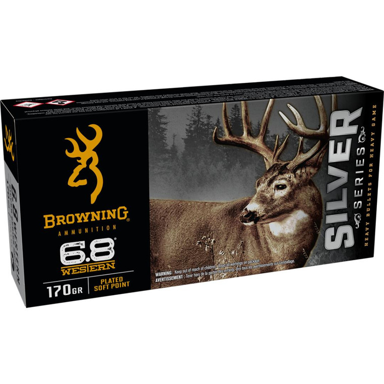 Browning Silver 6.8 Western 170gr Plated Soft Point