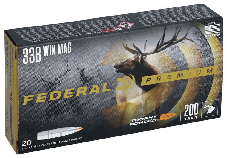 Federal Trophy Bonded Tip 338 Win Magnum 200gr