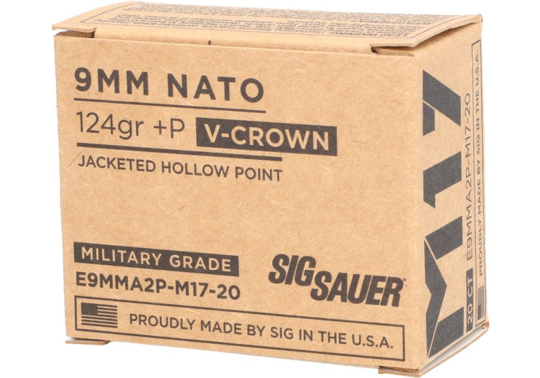 Sig Sauer Elite V-Crown 9mm Luger +P 124gr JHP